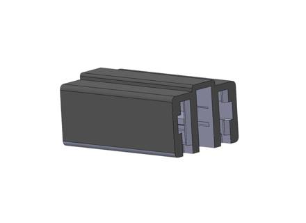 2-pins kabelboomconnector 6,3 mm voor deurkabelboom. Porsche 964 / 993 - 1369326
